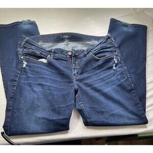 Silver Jeans Co Women Sz 18 Long Blue Elyse Slim Boot Hi Rise Medium Wash Denim